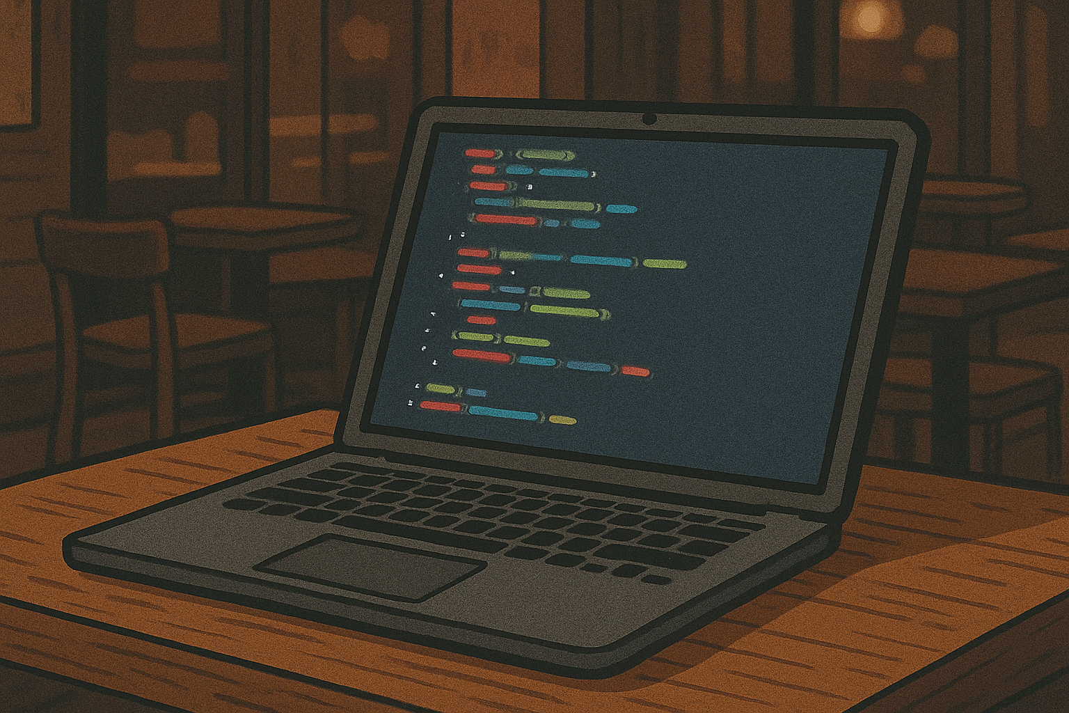 MacBook на стильном столе